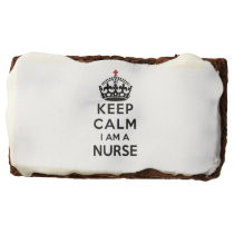 red cross crown Keep Calm I am a Nurse Chocolate Brownie