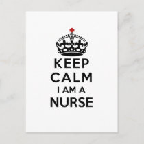 red cross crown Keep Calm I am a Nurse Postcard