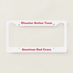 Red Cross DAT Team License Plate Frame