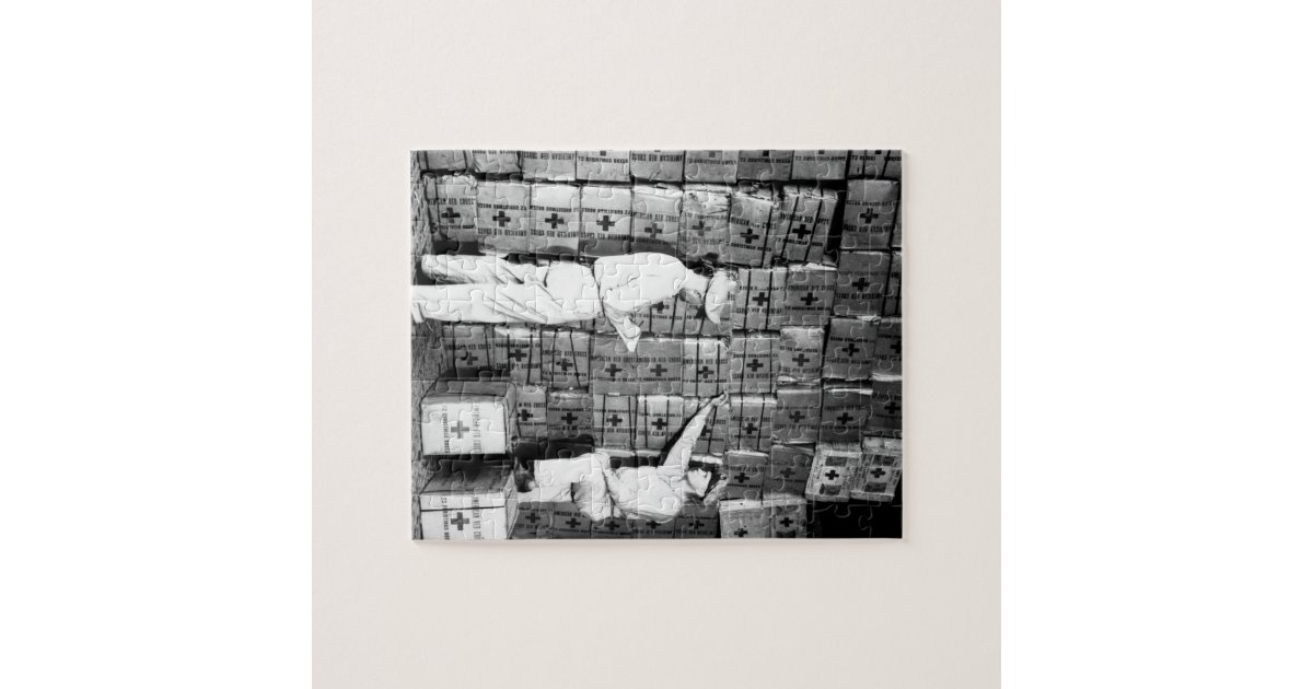 Red Cross field men preparing_War image Jigsaw Puzzle | Zazzle - 1200 x 630 jpeg 85kB