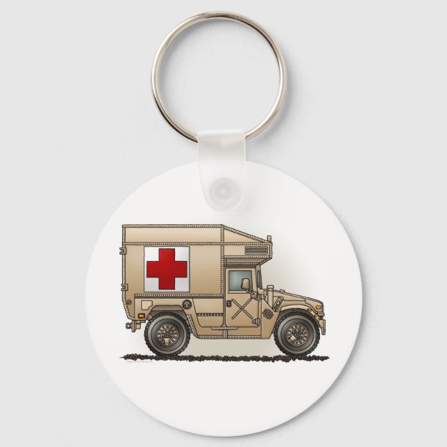 Red Cross Military Ambulance Keychain (Front)