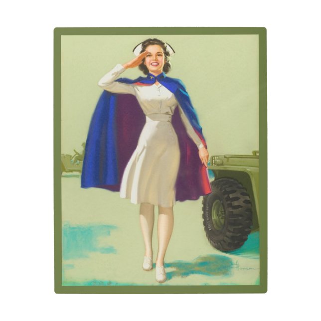 Red Cross Nurse Metal Print (Front)
