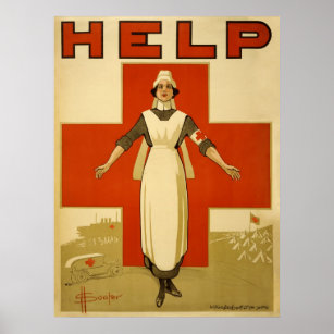 Vintage War POSTER.Red Cross Nurses.Wall art Decor.Home decoration.1074 