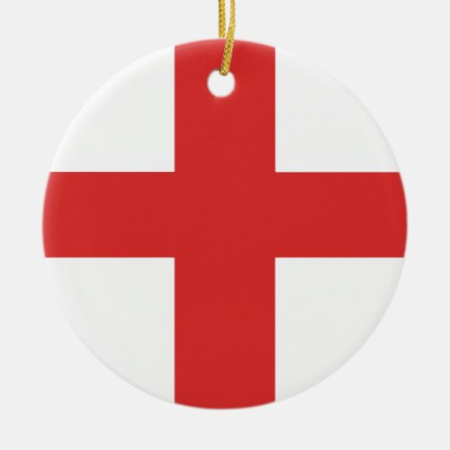 Red Cross of St George Isolated Ceramic Ornament