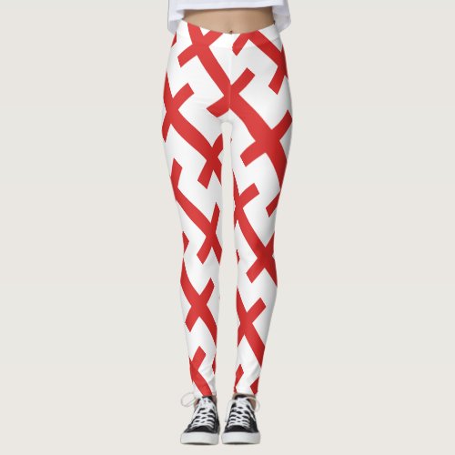 Red Cross of St George Isolated Leggings