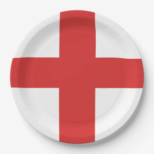 Red Cross of St George Isolated Paper Plates