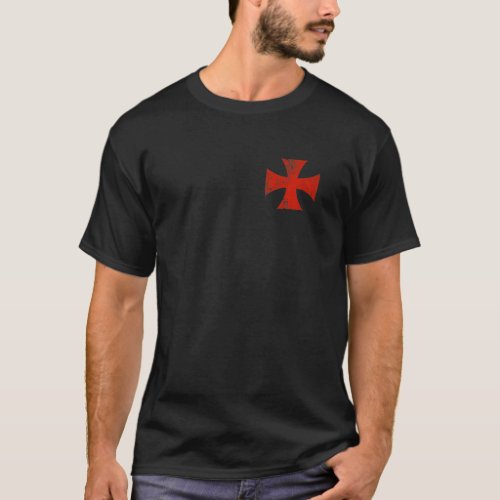 Red Cross of the Knights Templar two sided Jesus F T_Shirt