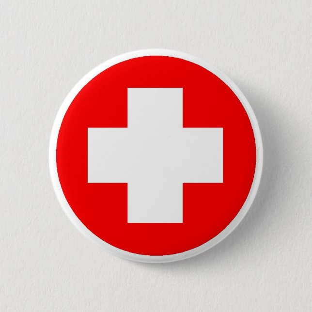 Red Cross Products & Designs! Button (Front)
