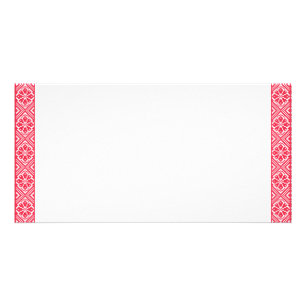 Red cross-stitch Pattern Card
