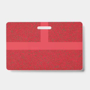 Red Cross Texture Name Badge – Customizable