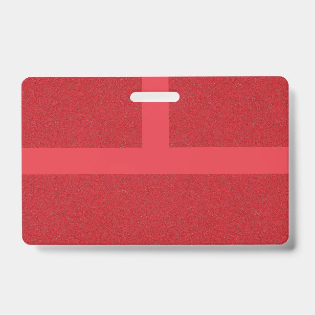 Red Cross Texture Name Badge – Customizable (Front)