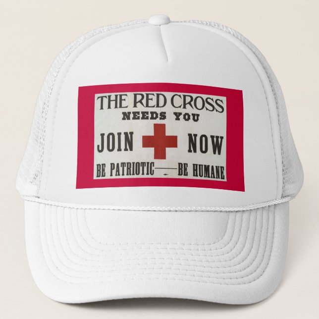 Red Cross Trucker Hat (Front)