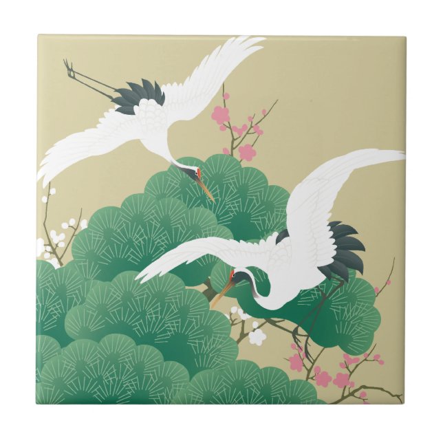 red-crowned crane tile (Front)