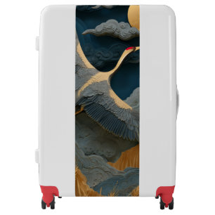 Red-Crowned Crane & Traditional Cloud Art Luggage