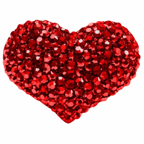 Red Crystal Heart Ornament
