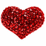 Red Crystal Heart Pin Statuette<br><div class="desc">Photo sculpture pin of a gorgeous red crystal heart. See the entire Valentine's Day Buttons & Pins collection under the ACCESSORIES category in the HOLIDAYS section.</div>