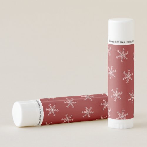 Red Crystal Snowflake Lip Balm