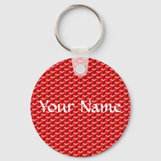 Red Cubes, Your Name Keychain