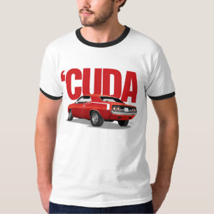 Red 'Cuda Rear with Text T-Shirt