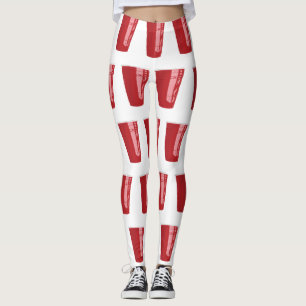 Red Cup Beer Pong Leggings