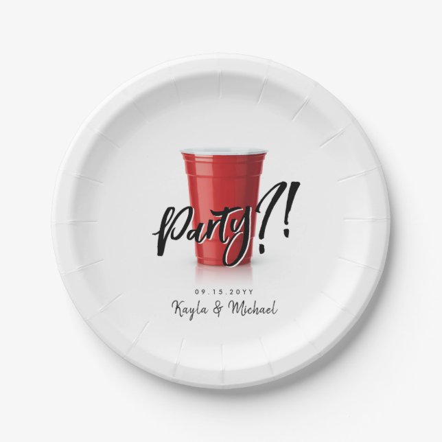 Red Cup Humor | Special Occassion Celebration  Paper Plates (Front)