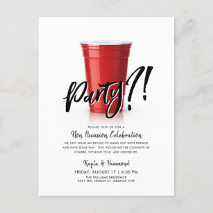 Red Cup Humor Special Occassion Celebration  Postcard