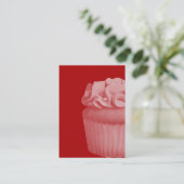 Red Cupcake Business Cards (Standing Front)