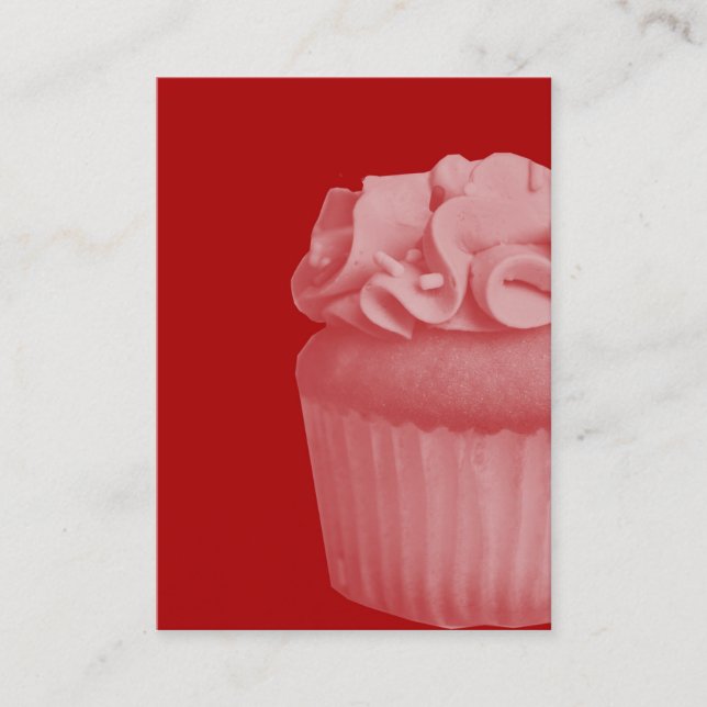 Red Cupcake Business Cards (Front)