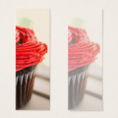Red Cupcake Photograph Mini Bookmarks (Front & Back)
