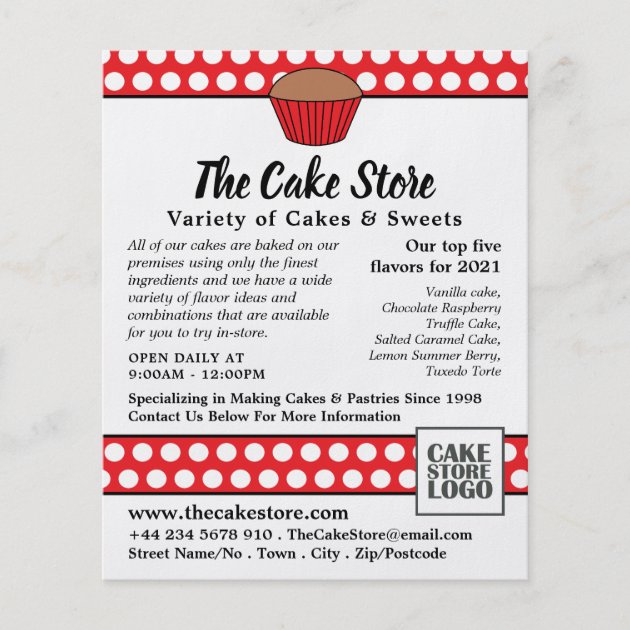 Cake Flyer Template | Cake shop, Flyer design templates, Flyer template