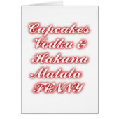 Red Cupcakes Vodka Hakuna Matata FUNNY. (Front)