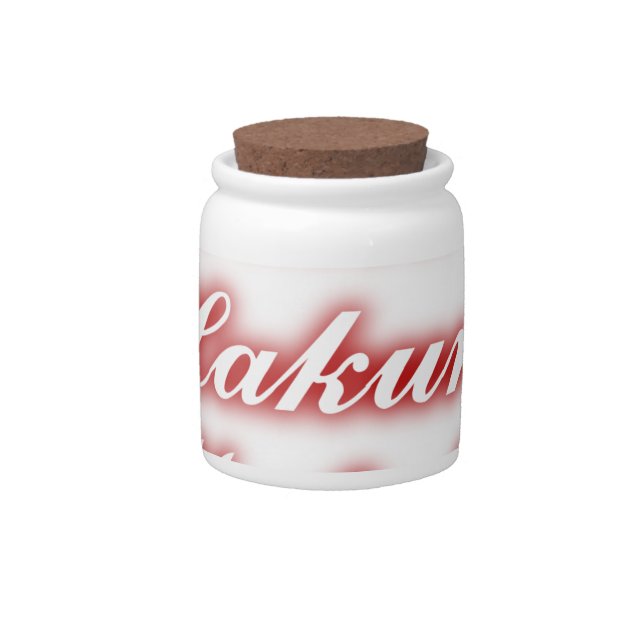 Red Cupcakes Vodka  Hakuna Matata FUNNY. Candy Jar (Front)