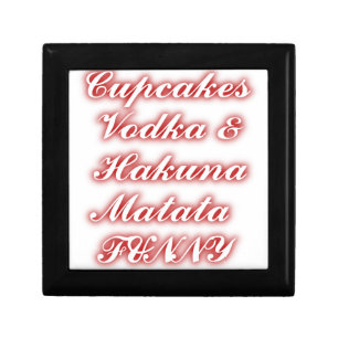 Red Cupcakes Vodka Hakuna Matata FUNNY. Gift Box