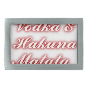 Red Cupcakes Vodka Hakuna Matata FUNNY. Rectangular Belt Buckle