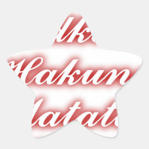 Red Cupcakes Vodka  Hakuna Matata FUNNY. Star Sticker