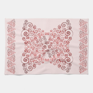 Red Curleque Christmas Tree Kitchen Towel