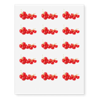 Red currants temporary tattoos