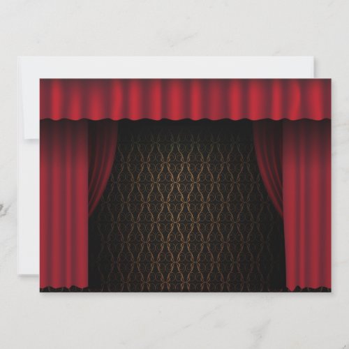 Red Curtain Personalized Announcements