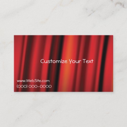 Red curtain background business card template