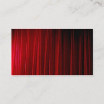 Red Curtain Business Card by TerryBainPhoto at Zazzle