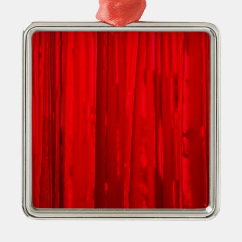Red Curtain Metal Ornament