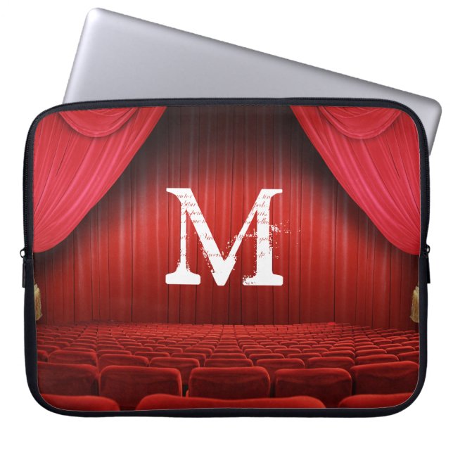 Red Curtain Theater Monogram 15" Laptop Case (Front)