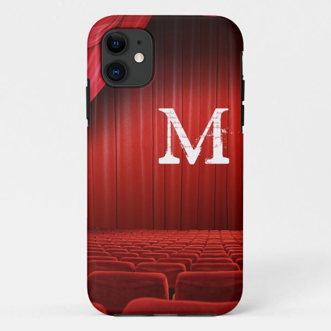 Red Curtain Theater Monogram IPHONE 5 Case (Back)