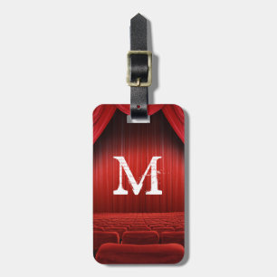 Red Curtain Theater Monogram Luggage Tag