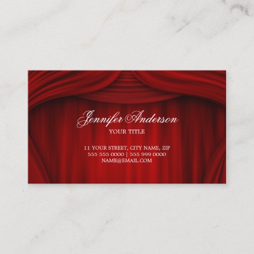 Red Curtains business card
