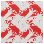 Red curved fractal pattern fabric