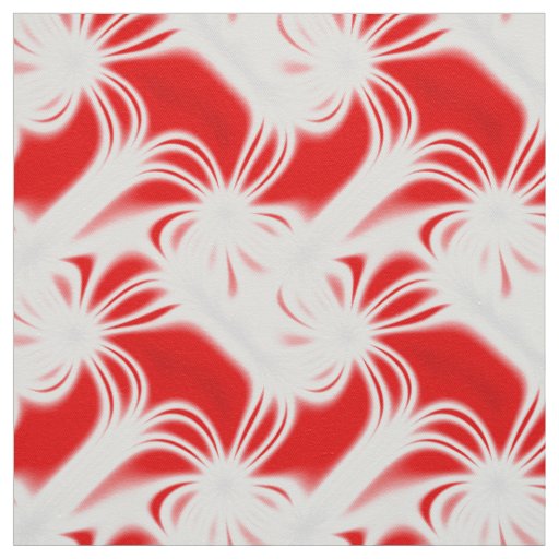 Red curved fractal pattern fabric