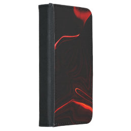 Red curves or undulation in darkest red background samsung galaxy s5 wallet case