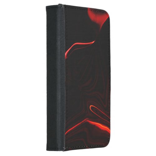 Red curves or undulation in darkest red background samsung galaxy s5 wallet case