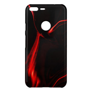 Red curves or undulation in darkest red background uncommon google pixel XL case
